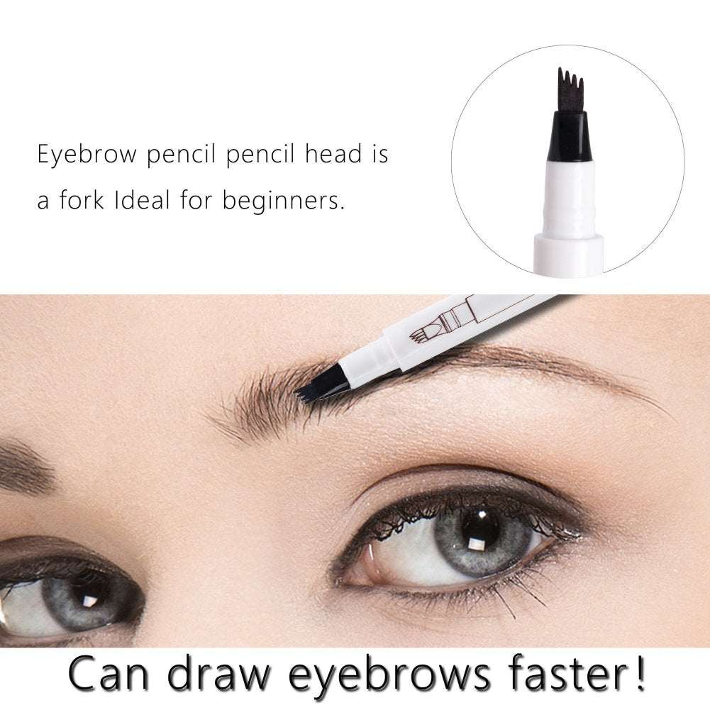 4 Tip Eyebrow Pen | Waterproof Tattoo Tint Fine Sketch Liquid Eyebrow Pencil