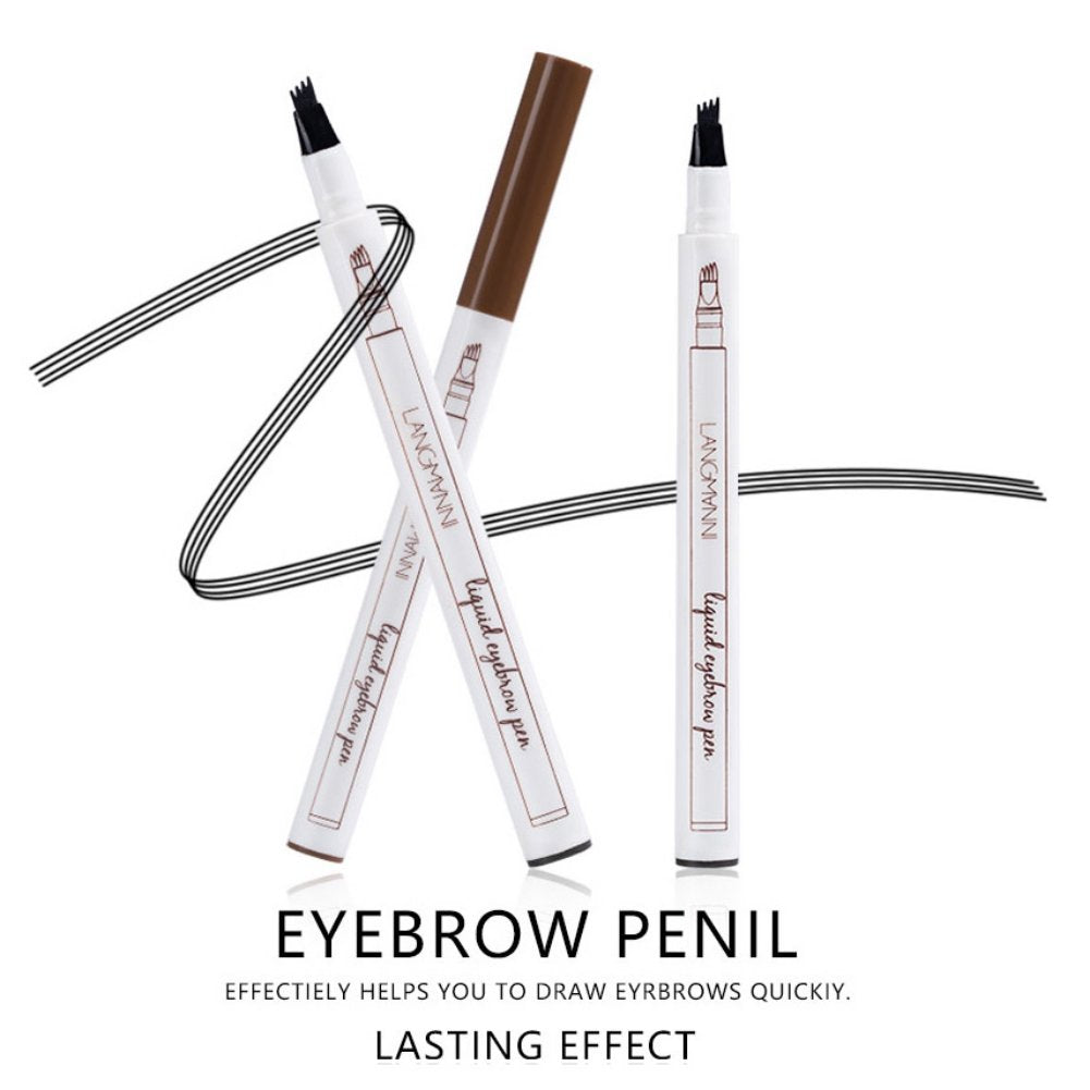 4 Tip Eyebrow Pen | Waterproof Tattoo Tint Fine Sketch Liquid Eyebrow Pencil