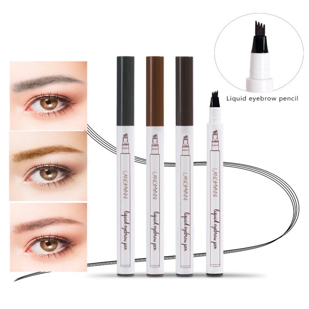 4 Tip Eyebrow Pen | Waterproof Tattoo Tint Fine Sketch Liquid Eyebrow Pencil