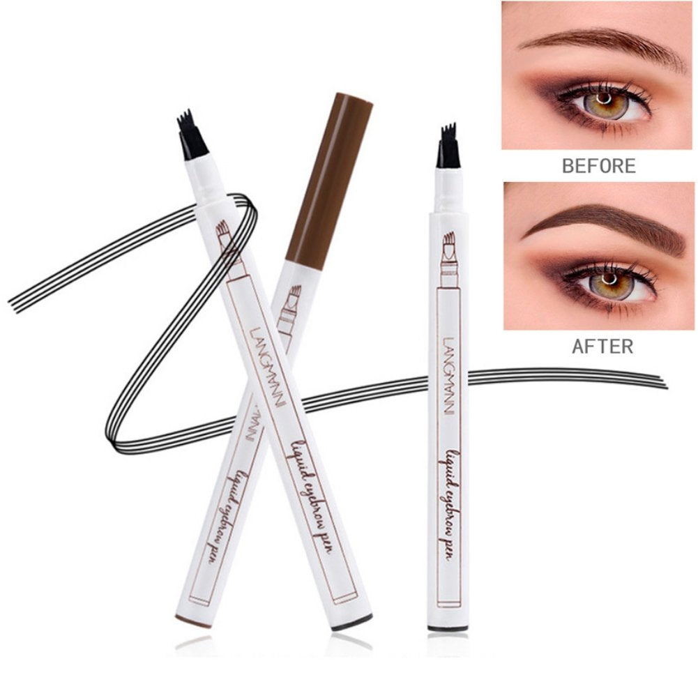 4 Tip Eyebrow Pen | Waterproof Tattoo Tint Fine Sketch Liquid Eyebrow Pencil