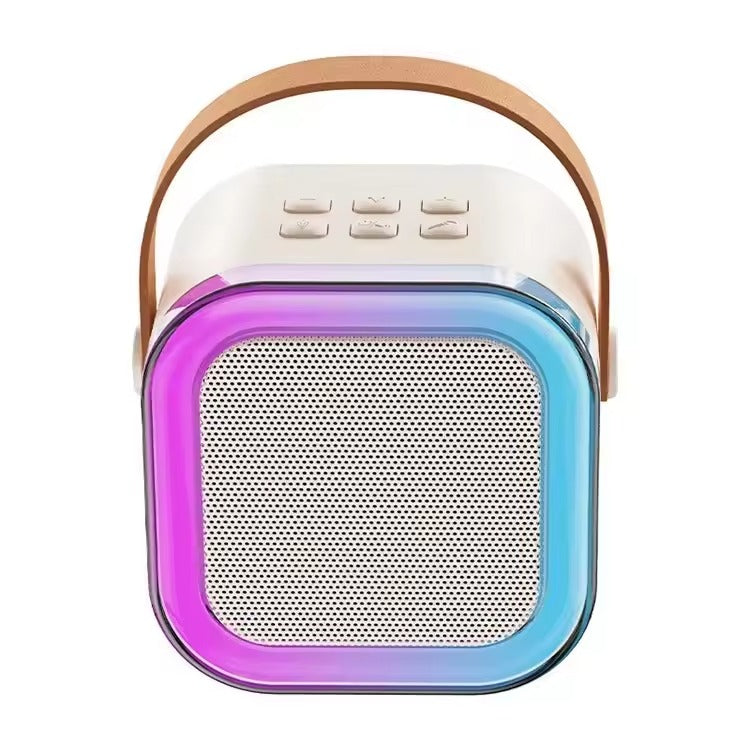 K12 Portable Bluetooth Speaker with Wireless Mic | RGB LED Lights, High Bass Karaoke Speaker