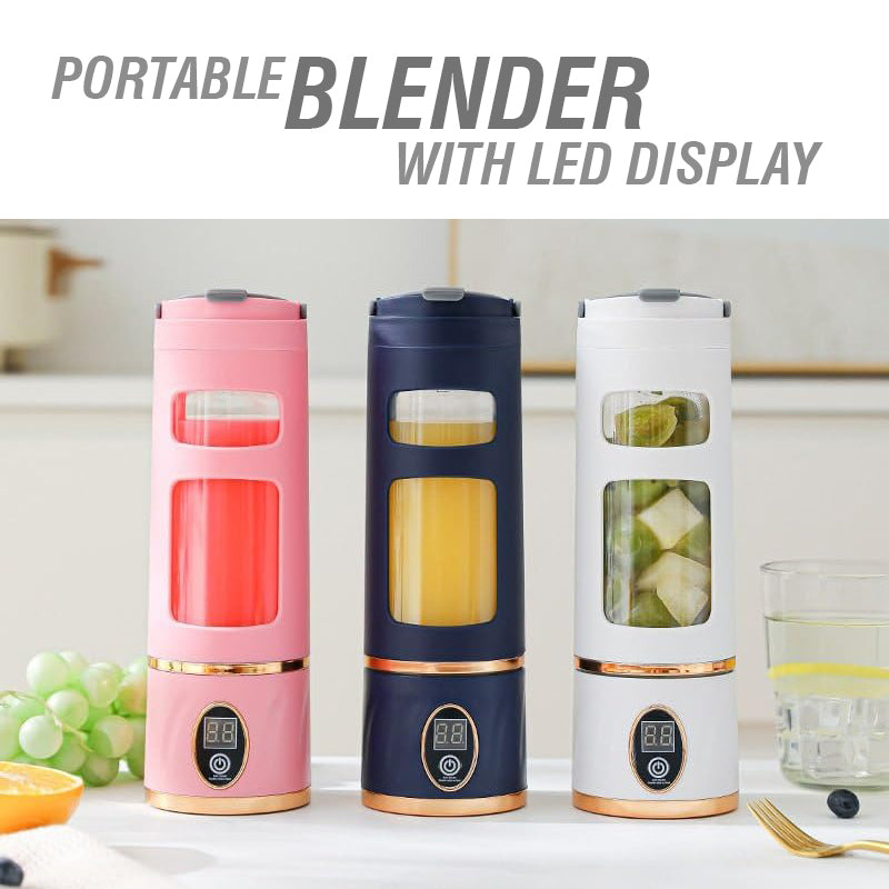 HP-870 Portable Blender with LED Display | USB Rechargeable Juice Cup for Smoothies