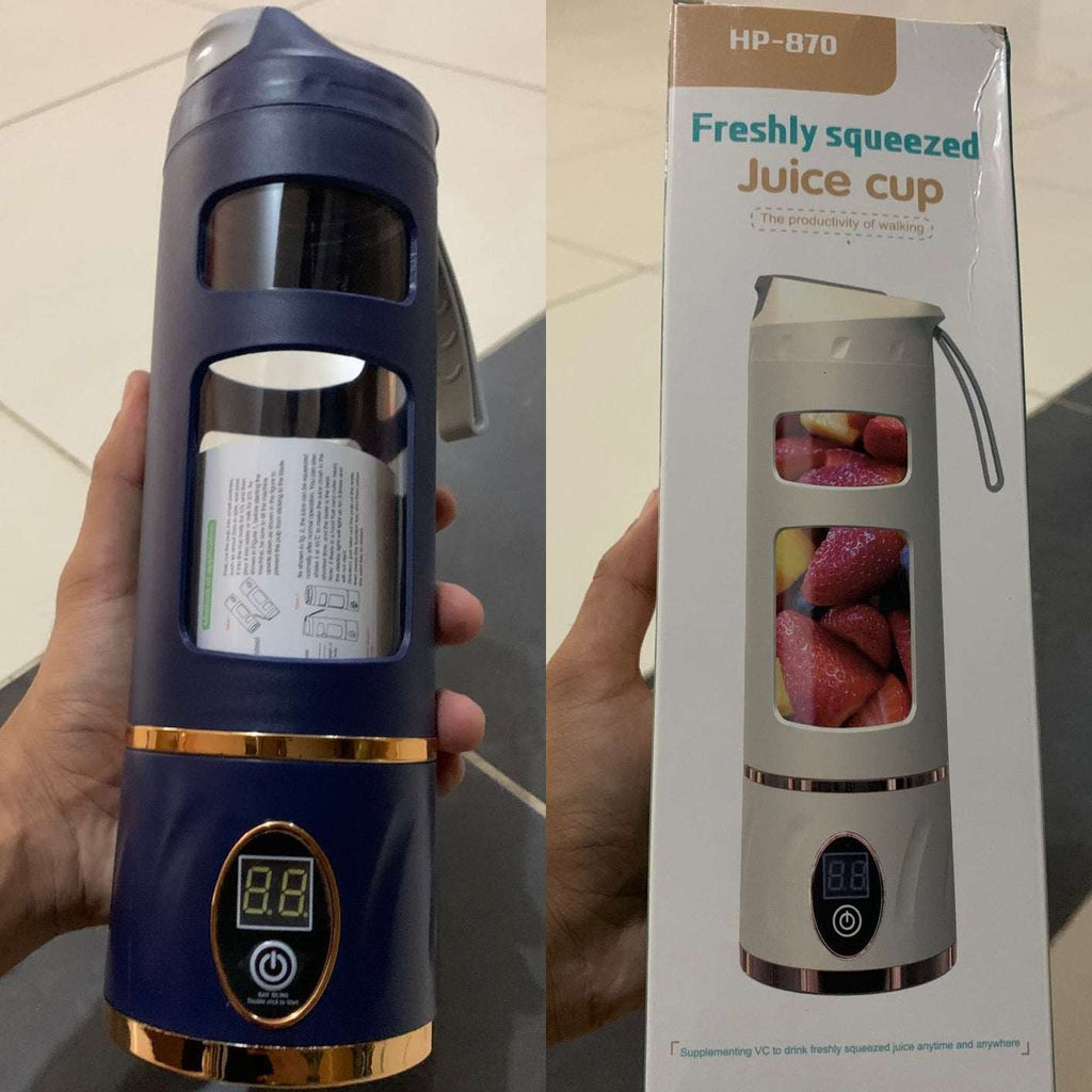 HP-870 Portable Blender with LED Display | USB Rechargeable Juice Cup for Smoothies