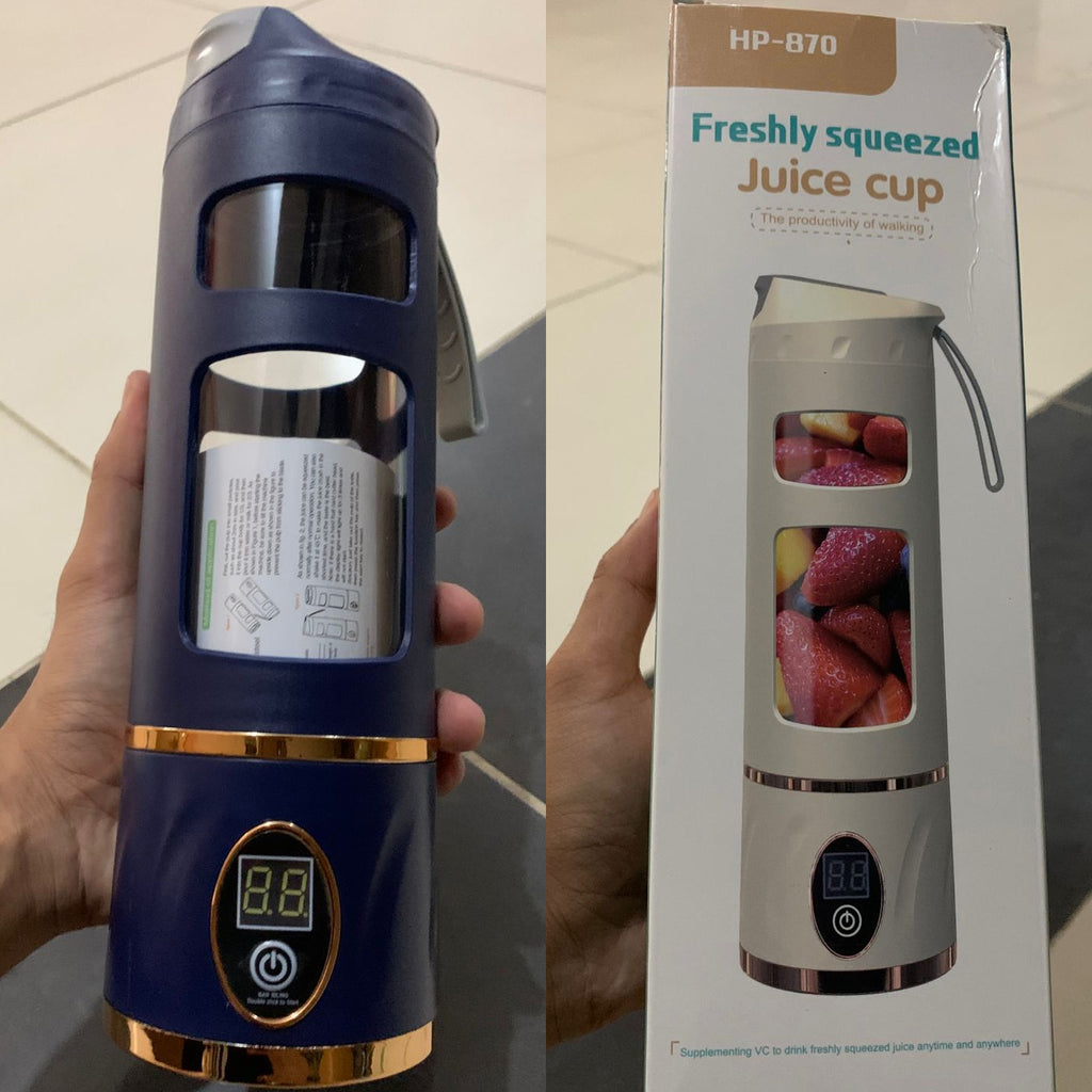 HP-870 Portable Blender with LED Display | USB Rechargeable Juice Cup for Smoothies