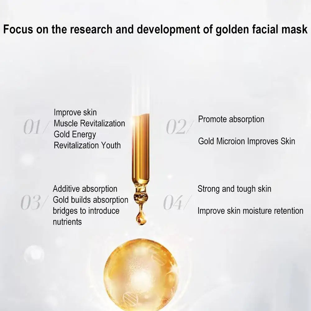 Retinol Snake Venom Peptide Gold Mask | Anti-Aging, Anti-Wrinkle & Brightening Peel-Off Mask (100g)