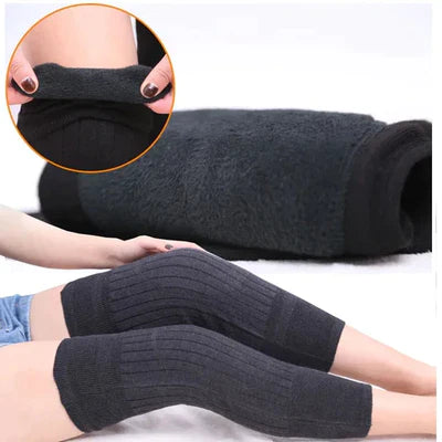 1 Pair Winter Warm Thermal Knee Warmers | Soft Fleece Knee Protector for Joint Relief